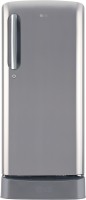 LG 190 L Direct Cool Single Door 3 Star Refrigerator with Base Drawer(Shiny Steel, GL-D201APZX)