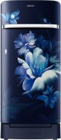 View SAMSUNG 198 L Direct Cool Single Door 5 Star Refrigerator with Base Drawer(Midnight Blossom Blue, RR21B2H2WUZ/HL)  Price Online