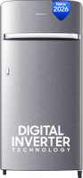 Samsung 189 L Direct Cool Single Door 4 Star Refrigerator  with Digital Inverter, Single Touch Defrost, 2026 Model(Elegant Inox, RR21H2G24S8/HL)