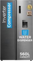 Midea 560 L Frost Free Side by Side Refrigerator  with Water Dispenser Inverter Compressor(BRU Steel, MDRS704FGF46)