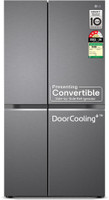 LG 650 L Frost Free Side by Side Convertible Refrigerator  with Smart Inverter Compressor, Door Cooling+, Multi Air Flow & Smart Diagnosis(Steel, GL-B257HDS3)