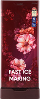 Lloyd 188 L Direct Cool Single Door 5 Star Refrigerator with Base Drawer  with Fast Ice Making, Quick Chilling Zone, Fleximax Design(Cherry Blossom Wine, GLDF205SS1LC)