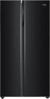 Haier 630 L Frost Free Side by Side Convertible Refrigerator(Black glass, HRS-682KG)   Refrigerator  (Haier)