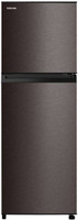 TOSHIBA 253 L Frost Free Double Door 2 Star Refrigerator  with Real Inverter, AG+ Deodorizer(Satin Grey, GR-RT328WE-PMI(37))