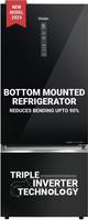 Haier 445 L Frost Free Double Door 3 Star Refrigerator(Black, -4952CKG-P)