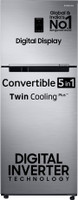 Samsung 363 L Frost Free Double Door 2 Star Refrigerator  with Digital Inverter, Convertible 5-in-1 and Display(Elegant Inox, RT39C5532S8/HL)
