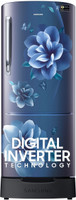 Samsung 183 L Direct Cool Single Door 4 Star Refrigerator with Base Drawer  with Digital Inverter(Camellia Blue, RR20C1824CU/HL)