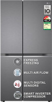 LG 655 L Frost Free Side by Side 3 Star Refrigerator  with Smart Inverter Compressor, Express Freeze, Easy Ice Maker & Multi Air Flow(Dazzle Steel, GL-B257HDSY)