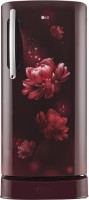 View LG 201 L Direct Cool Single Door 4 Star Refrigerator with Base Drawer(Scarlet Charm, GL-D211HSCY) Price Online(LG)