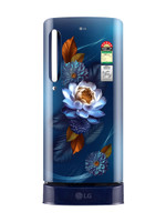 LG 185 L Direct Cool Single Door 5 Star Refrigerator with Base Drawer  with Smart Inverter Compressor, Runs on Home Inverter, Fit Max Chiller Tray & 2026 Model(Blue Waterlilly, GLD1956ZABW)