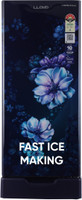 Lloyd 188 L Direct Cool Single Door 5 Star Refrigerator with Base Drawer  with Fast Ice Making, Quick Chilling Zone, Fleximax Design(Cherry Blossom Blue, GLDF205SS1LC)