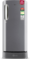 LG 185 L Direct Cool Single Door 5 Star Refrigerator with Base Drawer  with Smart Inverter Compressor, Runs on Home Inverter, Fit Max Chiller Tray & 2026 Model(Shiny Steel, GLD1956ZAPZ)