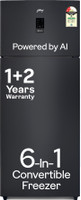 Godrej 436 L Frost Free Double Door 2 Star Refrigerator  with Powered by AI Tech With 6-In-1 Convertible Freezer Modes And 95%+ Food Surface Disinfection(Matt Black, RF EON 438B RCI MT BK)