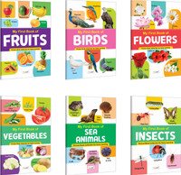 My First Book Of Fruits, Birds, Flowers, Vegetables, Sea Animals And Insects :- Interactive Book For Kids, Exploration Books For Preschoolers, Early Concept Books For Children | Pack Of 6 Books(Paperback, GOWOO)