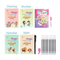 Magic Water Colouring Books & Magic Book For Kids | Reusable Handwriting Practice Copy And Painting Book For Preschooler | Set Of 5(Hardcover, Target Publications)