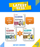 Arihant CBSE Class 12th ,10-Year PYQs Chapterwise Question Bank 2025–2016 For Class 12th Accountancy ,Economics And Business Studies (3-Books Set) Latest Syllabus , Includes Solved Papers, Sample Papers, And CBSE Marking Scheme(Paperback, ARIIHANT CBSE EXPEART TEAM)