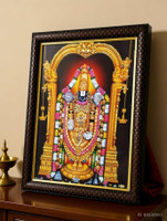 SVC Handicrafts Lord Tirumala Tirupati Balaji Venkateswara Swamy / Perumal Photo Frame for Pooja Room (10 X 13 Inch) Religious Frame