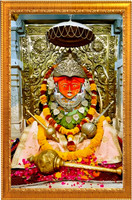 Sunframing Bageshwar dham ji photo frame with laminated sheet . size [ 5x7 inch ] Religious Frame