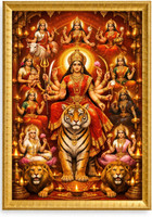 SARVDHA ENTERPRIES Goddess Durga (Navdurga) Religious Frame