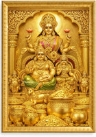 SARVDHA ENTERPRIES Mahalakshmi & Kubera Religious Frame