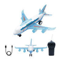Wonder Aeroplane Toy A-787 Airbus Full-Body Lights & Realistic Sounds for Kids(White)