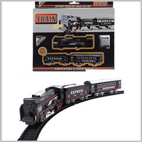 Braintastic Headlight Toy Train Set, 13 Pieces Battery Operated Toy Set for Kids(Black)
