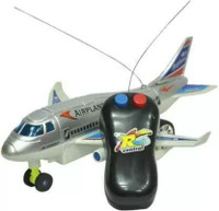 Anushka Toys Airplane Toy Radio Control Running Plane/Moving Aeroplane with Light for Kids(Multicolor)