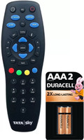 Tata Sky HD Suitable Remote With Duracell AAA Battries Tata Sky HD Remote Controller(Black)