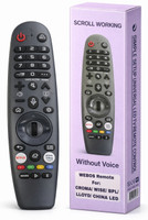 Turn&Chill WebOS Non Voice Remote CROMA, WISE, BPL, LLOYD, CHINA LED Remote Controller(Black)