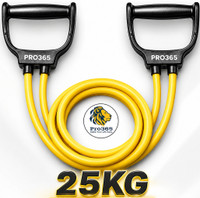 PRO365 Resistance Tube PRO Exercise & Stretching Band For Home Gym Men & Women Workout Resistance Tube(Yellow)