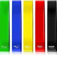 HBD SALES Resistance Loop Belt Exercise, Heavy Workouts for Men & Women [Set of 5- 1 Piece] Resistance Tube(Multicolor)
