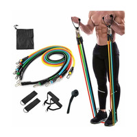 yo yo trader Power Set for Workout Resistance Tube (Multicolor) Resistance Band(Pack of 11)