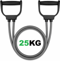 Shopeleven Double Toning Tube Exerciser Fitness Pulling Rope Fitness Band Resistance Tube(Multicolor)