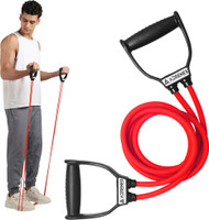 Adrenex Resistance Tube Band with Handles for Strength Training Resistance Tube(Red)