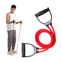 Adrenex Resistance Tube Band with Handles for Strength Training Resistance Tube(Red)