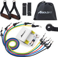 BOLDFIT Set For Men Women Gym Workout Equipment For Exercise Stretching Resistance Tube(Multicolor)