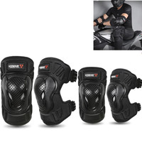 AUTO PEARL Protective Half Elbow Guard/Knee and Shin Guards for All Bike Elbow Guard, Knee Guard, Shin Guard Free Black(Pack of 4)