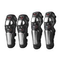 ACCESSOREEZ Knee Guard, Elbow Guard Free Black, Silver(Pack of 4)