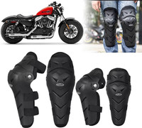 AUTO PEARL Protective Elbow Guard/Knee and Shin Guards Elbow Guard, Knee Guard, Shin Guard Free Black(Pack of 4)