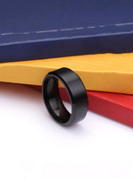 YELLOW CHIMES Stainless Steel Rhodium Plated Ring
