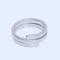URBANPUJAN Ranga Ring for Men & Women | Adjustable Free Size Tin Challa | Lab Tested Metal Silver Plated Ring