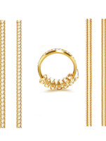 JIYAENTERPRISES 4pcs Golden Ring Sizer Adjuster for Loose Clips Transparent Ring Tightener Sizer Silicone Gold Plated Ring