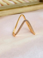 winika Stainless Steel Zircon Titanium Plated Ring