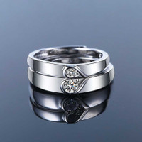 kripalu Alloy Cubic Zirconia Rhodium Plated Ring Set