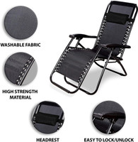 Star Work BLACK REST CHAIR ZERO GRAVITY RELAX CHAIR Metal 1 Seater Rocking Chairs(Finish Color - BLACK, DIY(Do-It-Yourself))