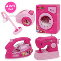 Pepstter Kids 4-Piece Household Appliance Pretend Play Toy Set Pink