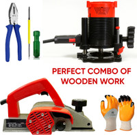 RanPra COMBO OF 12 MM ROUTER MACHINE & 82MM POWER PLANER FOR WOOD DESIGN Corded Planer(82 mm)
