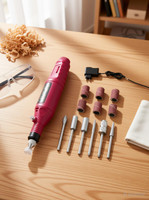 AS TOOL CENTER Mini Electric Nail Drill Art Manicure File Portable Manicure Pen Sander Polisher for Exfoliating, Grinding, Polishing, Remove Nail Polish Rotary Tool(3.2 mm)