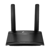 TP-Link TL-MR100 4G Router 2.4 GHz 300 Mbps Wifi Speed Single Band External Antenna Ethernet (Cable Broadband), MiFi (Sim Based)(Black)