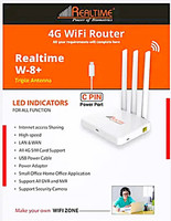 Realtime Router 4G/5G Router 2.4 GHz 100 Mbps Wifi Speed Single Band Internal & External Antenna MiFi (Sim Based)(White)